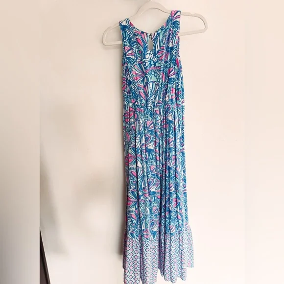 Lilly Pulitzer for Target Girl’s Blue and Pink Casual Maxi Dress - Picture 2 of 3